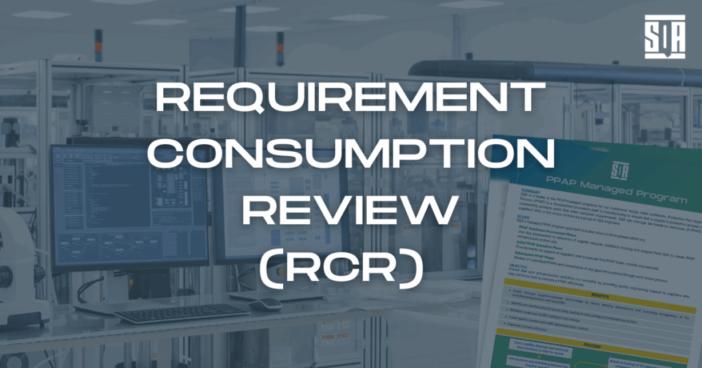 requirement consumption review (RCR) title page