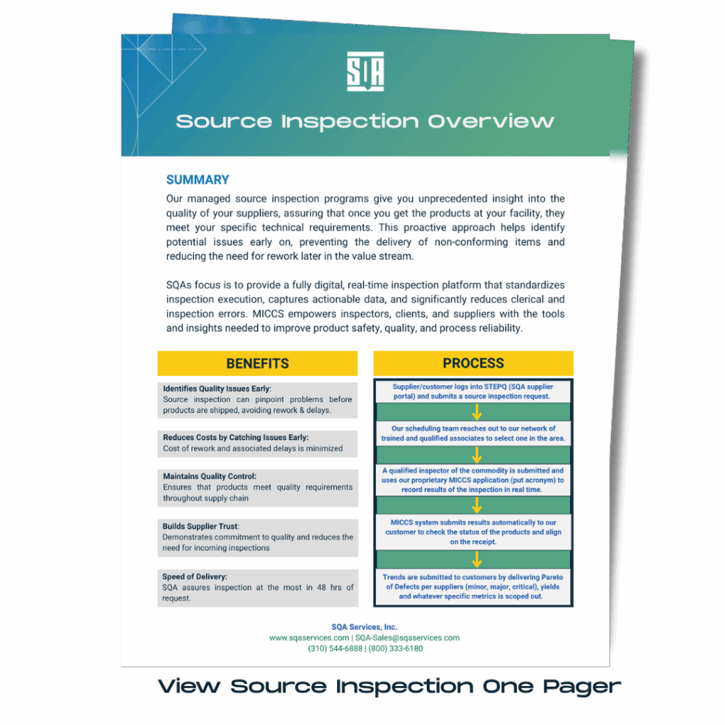 sqa services source inspection one pager