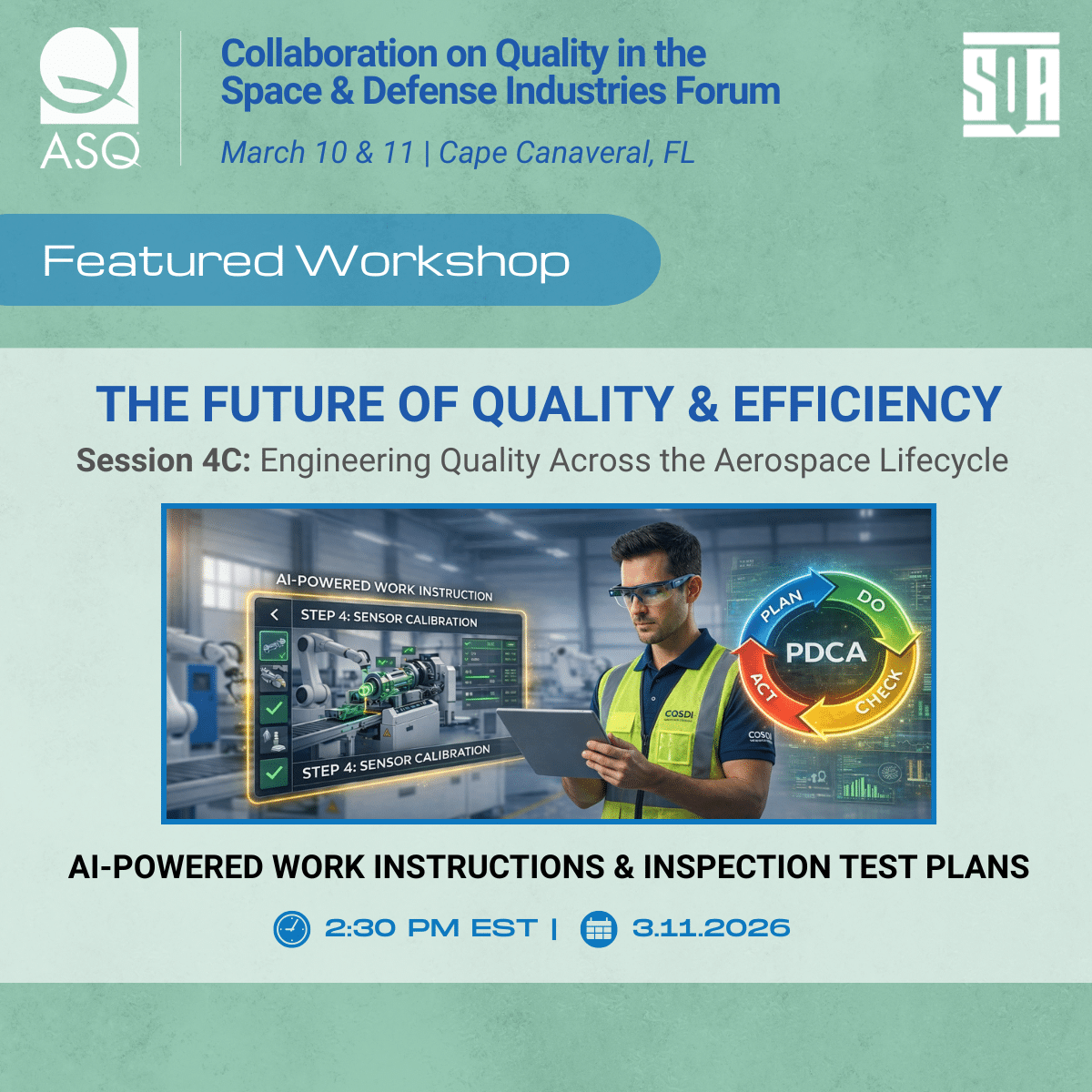 Engineering Quality workshop at ASQ Space & Defense Industries forum